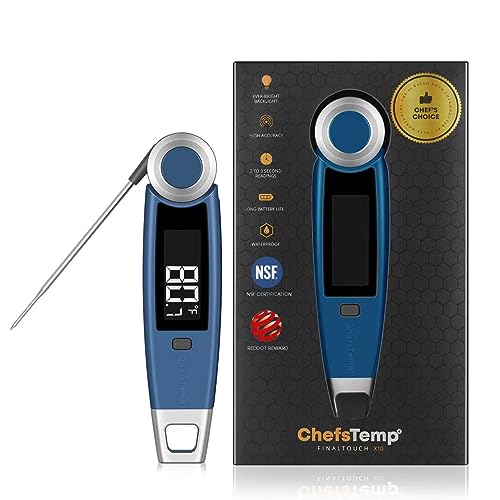 Finaltouch X10 Instant Read Digital Meat Thermometer NSF Certified - color: Royal Navy