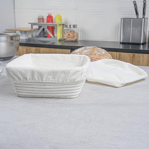 Restaurantware 9 3/4 In Square Rattan Banneton Bread Proofing Basket, 1 Ct - size: Square-1 Count