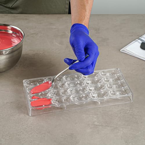 Pastry Tek 10.8 x 5.3 Inch Chocolate Shaping Mold, 1 Freezable Candy Mold - 20 Cavities, 3D Car-Shaped, Clear Polycarbonate Chocolate Mold, Dishwashable, Easy To Release - Restaurantware - size: 1 Count | 10.8 x 5.3 Inch, style: Car