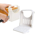 Fastwolf Bread Slicer,Adjustable Toast Slicer Toast Cutting Guide for Homemade Bread,Foldable Bread Toast Slicer Bagel Loaf Slicer Sandwich Maker Toast Slicing Machine with 5 Slice Thicknesses (White)