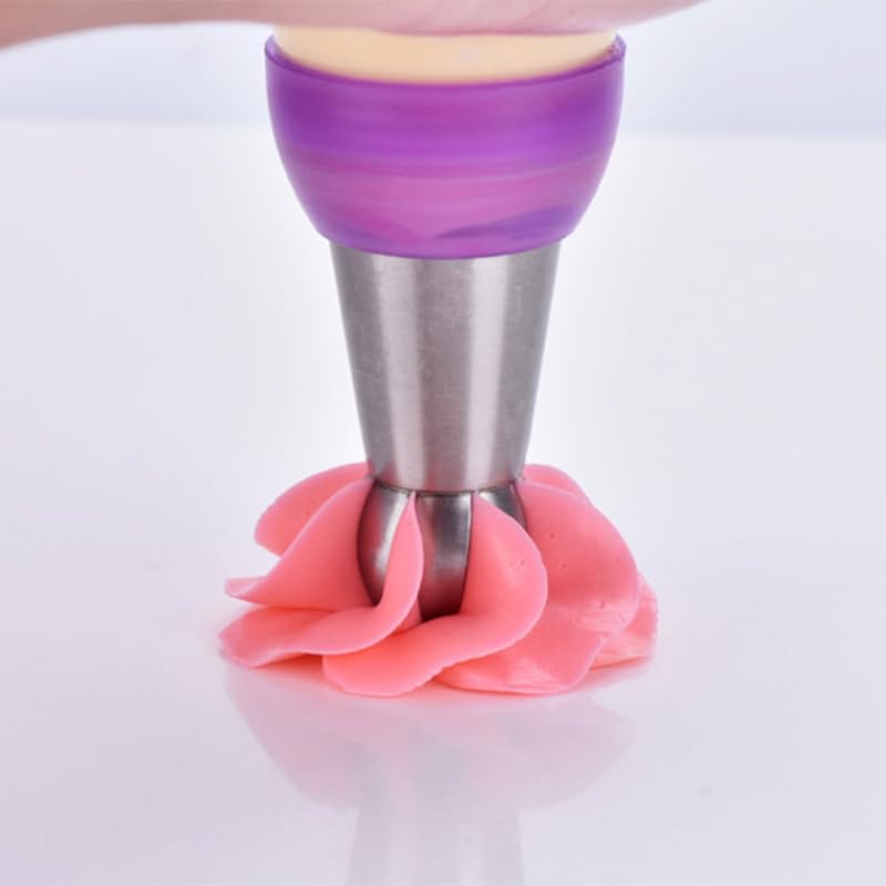 27 Pcs Stainless Steel Seamless Russian Flower Ball Piping Tips Set - color: SILVER MRF0008