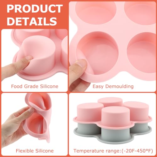 Silicone Air Fryer Egg Mold and Cupcake Pan, Muffin Tin with Oil Brush, Non-Stick Molds for Air Fryer Toaster Oven, 2Pcs Egg Molds