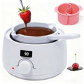 fisca Chocolate Melting Pot Candy Melter with Temperature Display and Adjustable Temperature,Dip,Drizzle & Decorate Strawberries, Cake Pop and Chocolates，Ideal Kitchen Gadget