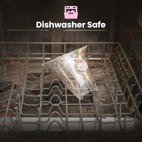 LUVCOSY Transparent Flour Funnel for KitchenAid Stand Mixer | See-Through Flour Funnel for Mess-Free Pouring | Design for Clear Visibility | Dishwasher Safe | Baking Gift for Mother's Day