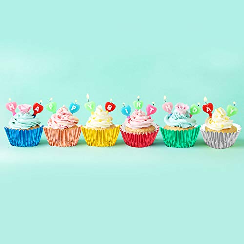 Sumind 400 Pcs Mini Foil Cupcake Liners Holiday Baking Cups,10 Colors - color: 10 Colors