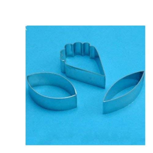 PME Sugarcraft Cattleya Orchid Petal Cutters, Stainless Steel, Set of 3