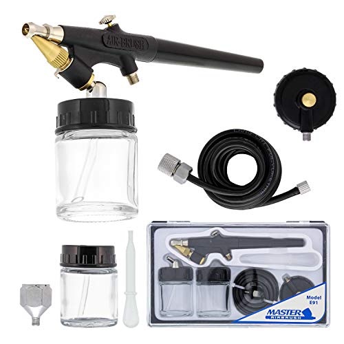 Master Airbrush E91 Airbrush Set Single-Action External Mix Siphon Feed