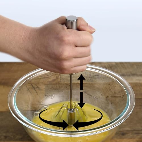 Mrs. Anderson’s Baking Rotary Whisk Hand Blender, Stainless Steel, 10.25-inches - style: Rotary