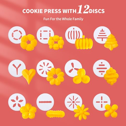 Cookie Press Gun Kit for Decorating, Professional Baking Tool Machine
