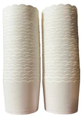 Paper Baking Cups, Greaseproof Disposable Cupcake Liners (White, Large Cups (50-Pack)) - color: White