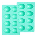 2 Pack Silicone Egg Molds 8 Cavity Easter Silicone Candy Mold 3D Egg-Shaped Silicone Baking Mold for Chocolate, Jello, Mini Cakes, DIY Desserts, Candy, Ice, Pudding, Baking (2, Green) - color: Green