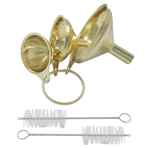3Pcs Stainless Steel Funnels, Gold