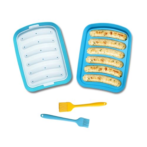 Silicone Baking Molds, Sausage-Shaped - color: Blue