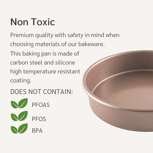 HAPPIELS 9 inch Raund Cake Pan 2 Pack Nonstick, PFOA & BPA Free - style: Round 9'' Pan 2-Pack
