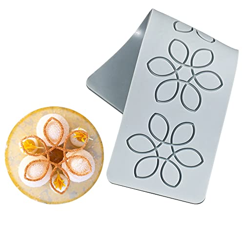 Silicone Lace Mold Hollow 3D Flower Fondant Molds Sugar Edible Cake Mat, Fondant Impression Lace Mats, Flower Pattern Lace Mat for Cake Decorating (Flower A_10x3x0.12 inch) - size: Flower A_10x3x0.12 inch
