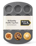 Bake Choice Muffin Top Pan, 12 Cavity Baking Pan for Muffin Tops, Non-Stick