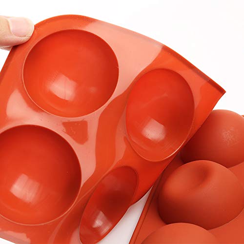 homEdge Semi Sphere Silicone Mold, 4 Packs Baking Mold for Making Hot Chocolate Bomb, Cake, Jelly, Dome Mousse - Diameter-2" - size: Medium