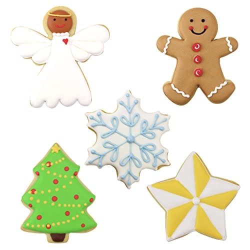 Ann Clark Christmas and Holiday Cookie Cutters Set of 5, Made in USA - style: Christmas 5-Pc Set