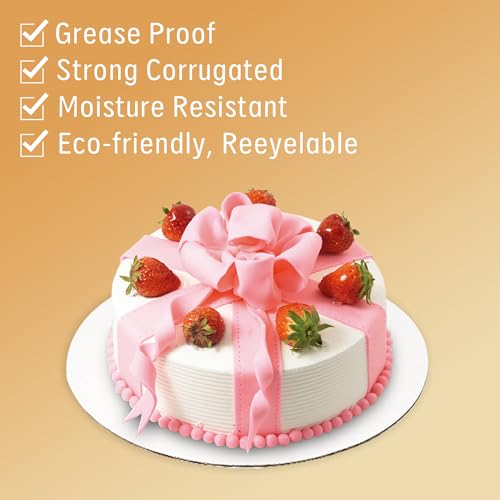 Yeplan 25 Packs White Cake Boards, 10 Inch Food-Grade Round Cake Board - color: Cake Board-25 Packs