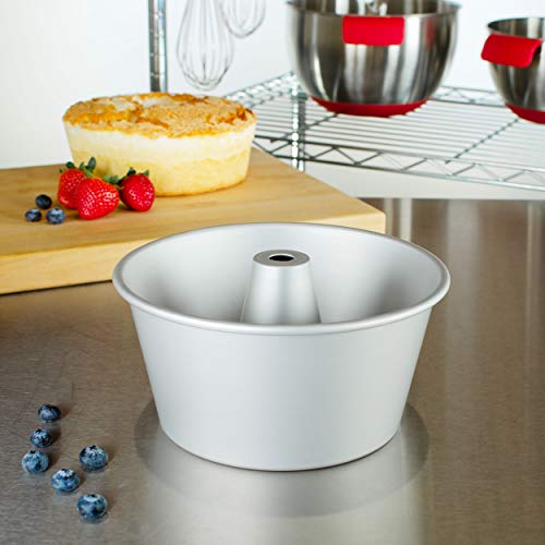 Fat Daddio's PAF-8375 Anodized Aluminum Angel Food Cake Pan, 8 Inch - size: 8 x 3.75 Inch