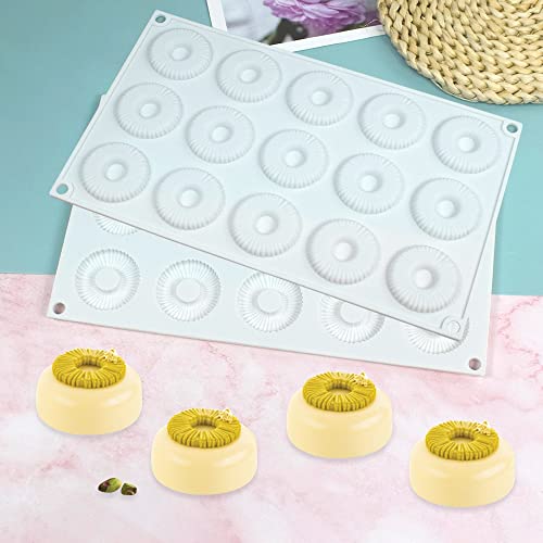 Silicone Donut Mold Round Doughnut Silicone Candy Molds Non-Stick Silicone Molds Perfect For Donut Cake Biscuit Bagels Dishwasher Safe