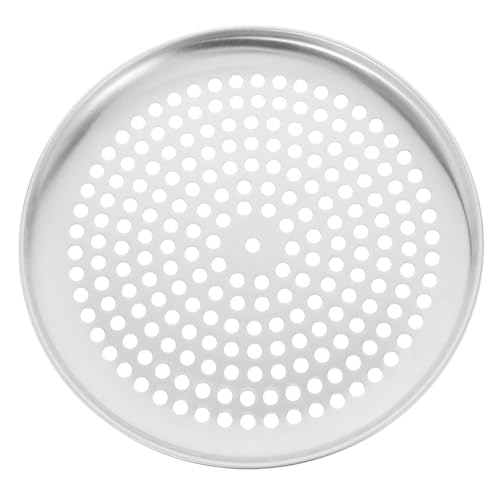 Zerodeko Stainless Steel Pizza Pan Round Perforated Pizza Baking Tray Pan with Holes Replaceable Baking Tray Accessory 9.84 in Oven Bakeware for Homemade