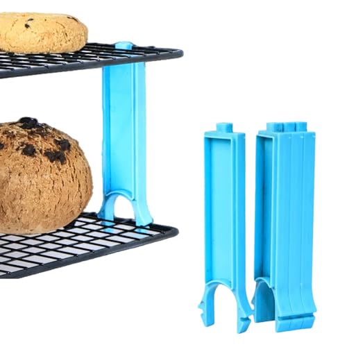Wire Rack Stacker, Pack of 4 - Organize Your Baking with Space-Saving Ease (Blue, Medium) - color: Blue, size: Medium