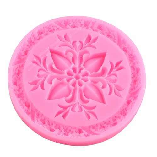 ZiXiang Embossed Flower Silicone Molds Baroque Relief Fondant Mold Set of 4