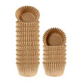 400 Pcs Mini Natural Cupcake Liners, Muffin Paper Baking Cups - color: Natural