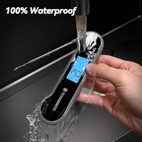 0.5 Sec Instant Read Meat Thermometer Digital for Cooking, Grey - color: Grey