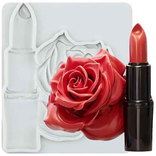 Lingzhi Lipstick Rose Fondant Silicone Molds - color: Style F