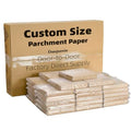 Custom Size Unbleached Parchment Paper Sheets 40lb Bulk Custom Cut - color: Brown, size: Bulk Custom Size | 40lb MOQ