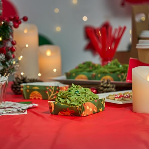 Restaurantware 6.8 oz Paper Baking Cups, Christmas, Greaseproof, 200 Count - color: Christmas