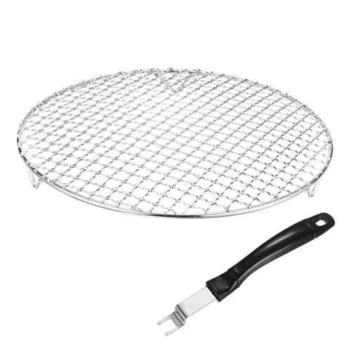 M METERXITY 1-Set Cooling Rack 11.6" Round 201 Stainless Steel, Silver - size: 11.6 Inch
