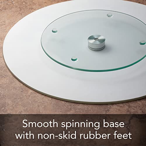 CounterArt Beautiful Songbirds 4mm Tempered Glass Lazy Susan Turntable