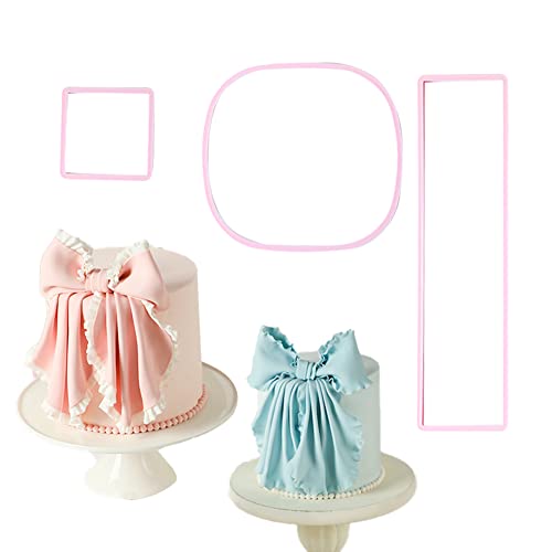 KALAIEN Bow Cookie Cutter, 3Pcs Plastic Bowknot Cutter Sets - color: Large Bow Tie