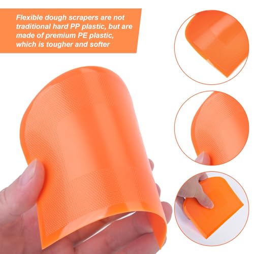 Flexible Dough Scraper & Cutter Set, 5-Piece Bench & Bowl Scrapers