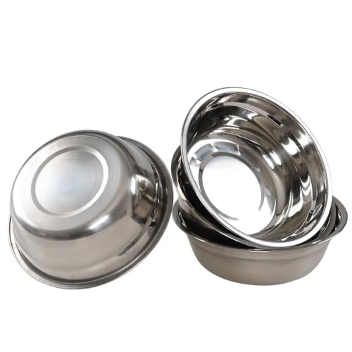 Kekow 4 Pack Large Stainless Steel Mixing Bowl, Deep Stainless Bowl