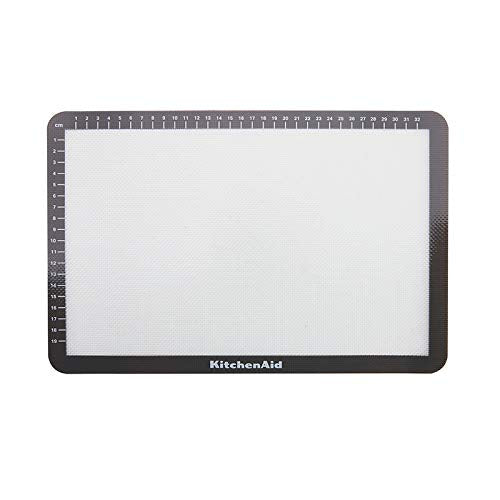 KitchenAid Silicone Medium Baking Mat, 9x14-Inch, Gray - size: 9"L x 14"W