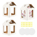 Cake Boxes - 3 Pack Tall Cake Box 12x12x14 Inch, 6 Windows - color: 12X12X14-3 Pack-White
