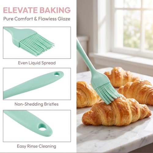 Silicone Basting Brush 5Pcs, One-Piece Pastry Brush, Bpa Free - size: Large(10.07" x 1.73" x 5 Pcs)