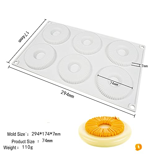 Mostsom Silicone Baking Mold, Kitchen Donut Pan for Non-Stick Doughnuts, BPA Free, Donut Molds - size: Doughnut H