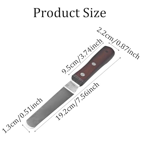 Offset Spatula, 4 Inch Stainless Steel Blade with Wood Handle for Cake Decorating and Icing - size: 4 Inch