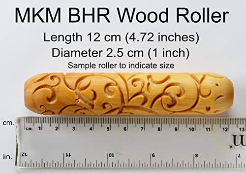 MKM Pottery Tools Wood Big Hand Rollers for Clay (BHR-118 Lotus Flower Buds) - color: BHR-118 Lotus Flower Buds
