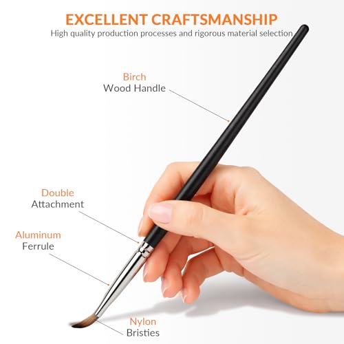 Bougimal 26pc Paint Brush & Palette Knife Set with Waterproof Roll Up Case - color: Black