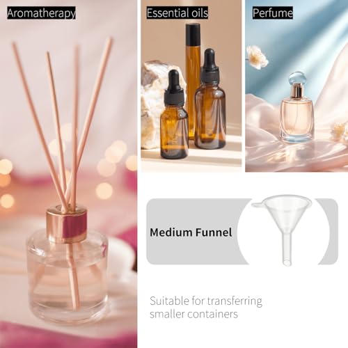 Small Funnel Kit, 9 Pack, 3 Sizes with Droppers for All Small Bottles