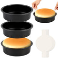 8 Inch Round Cake Pan Set of 3 - Nonstick Carbon Steel Cake Baking Pans with 100 PCS Parchment Paper, Dishwasher Safe, Durable for Layer Cakes, Birthday & Christmas Baking - size: 8 Inch -B