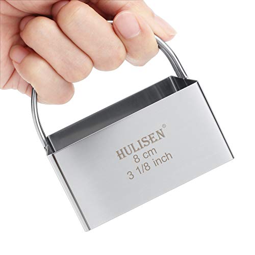 HULISEN Square Biscuit Cutter Set 4-Pc, Cookie Cutters with Handle - style: Square
