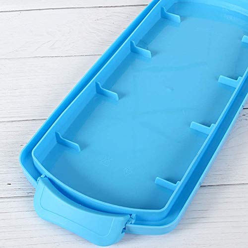 2 Pack Plastic Loaf Cake Storage Container, Bread Keeper for Carrying and Storing Banana Bread, Pumpkin Bread (Blue)