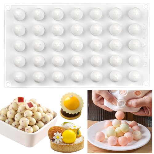 Small Chocolate Molds, 35-Cavity Silicone Semi-Sphere Candy Molds - color: Small 35 Cavity Semi-Sphere Mold